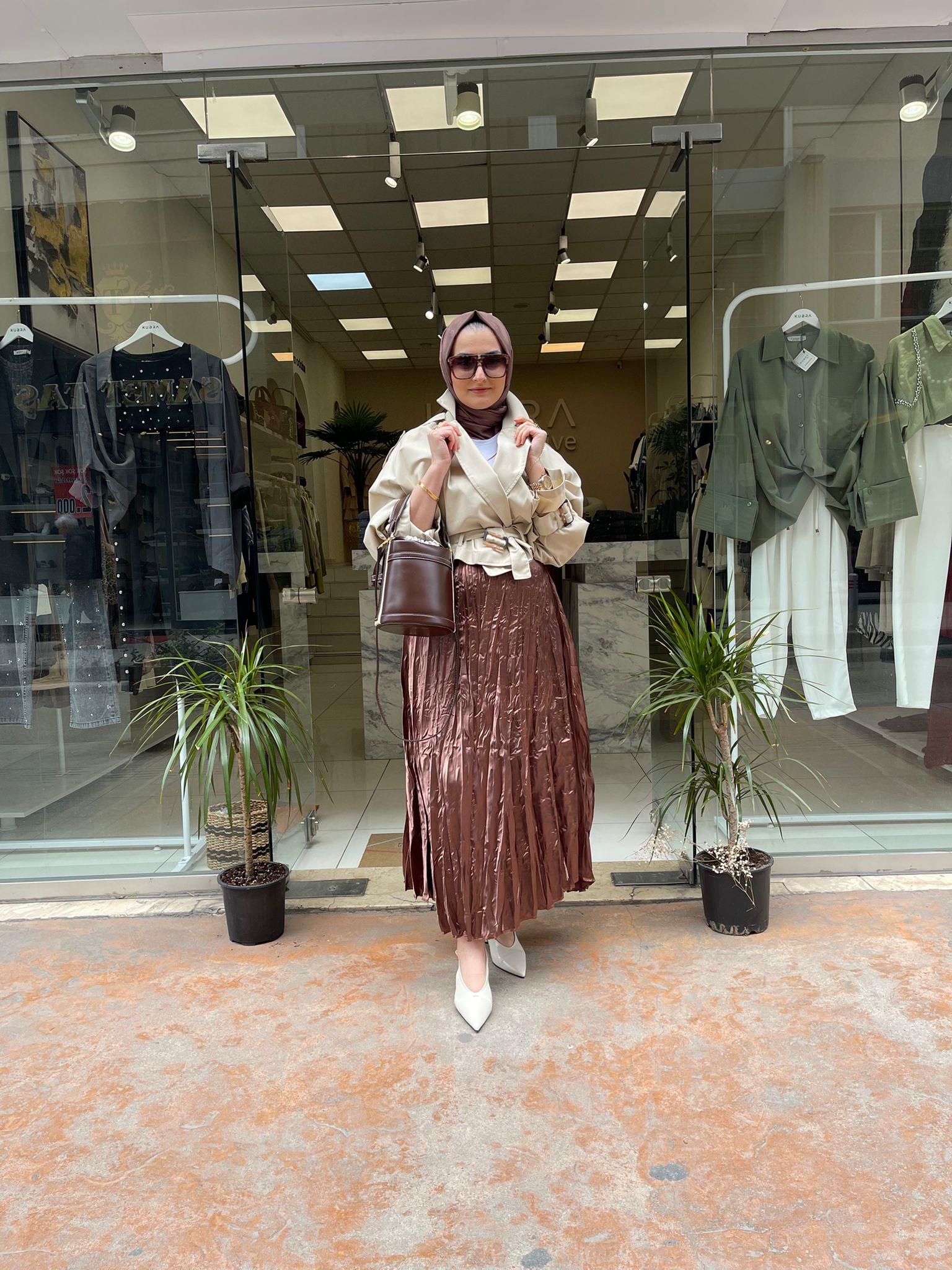 TrençkotMİNİ ÇİZGİLİ TRENÇKOT