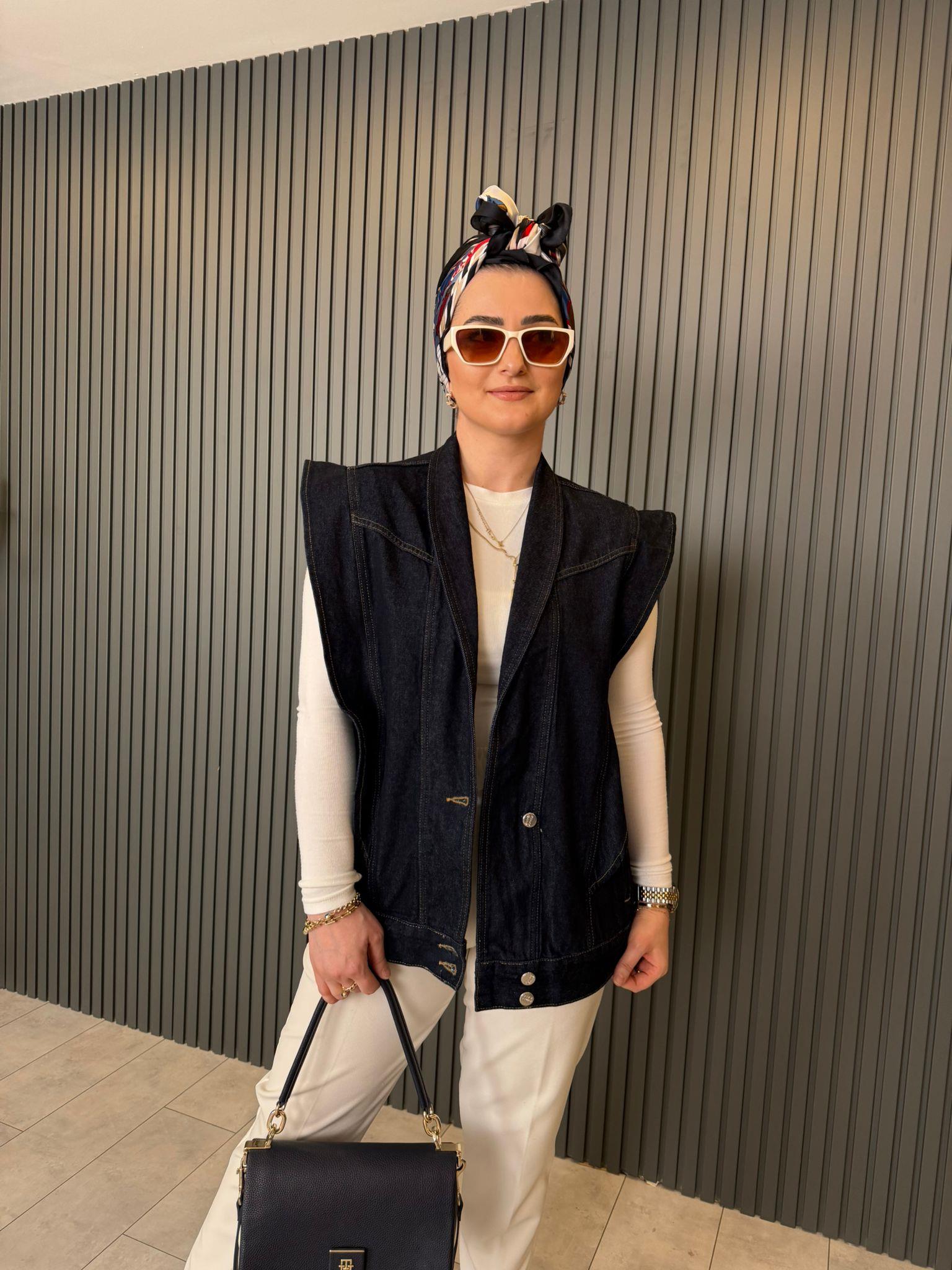 YelekDİK VATKALI KOT YELEK