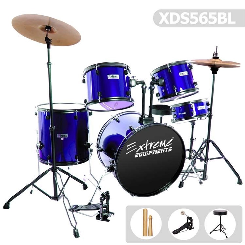 Extreme XDS565BL Bateri Davul Seti Mavi