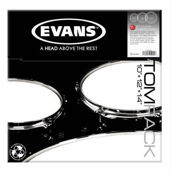 Evans ETP-EC1CTD-S  12+13+16 EC1 Tom Kumlu Standart Deri Seti 