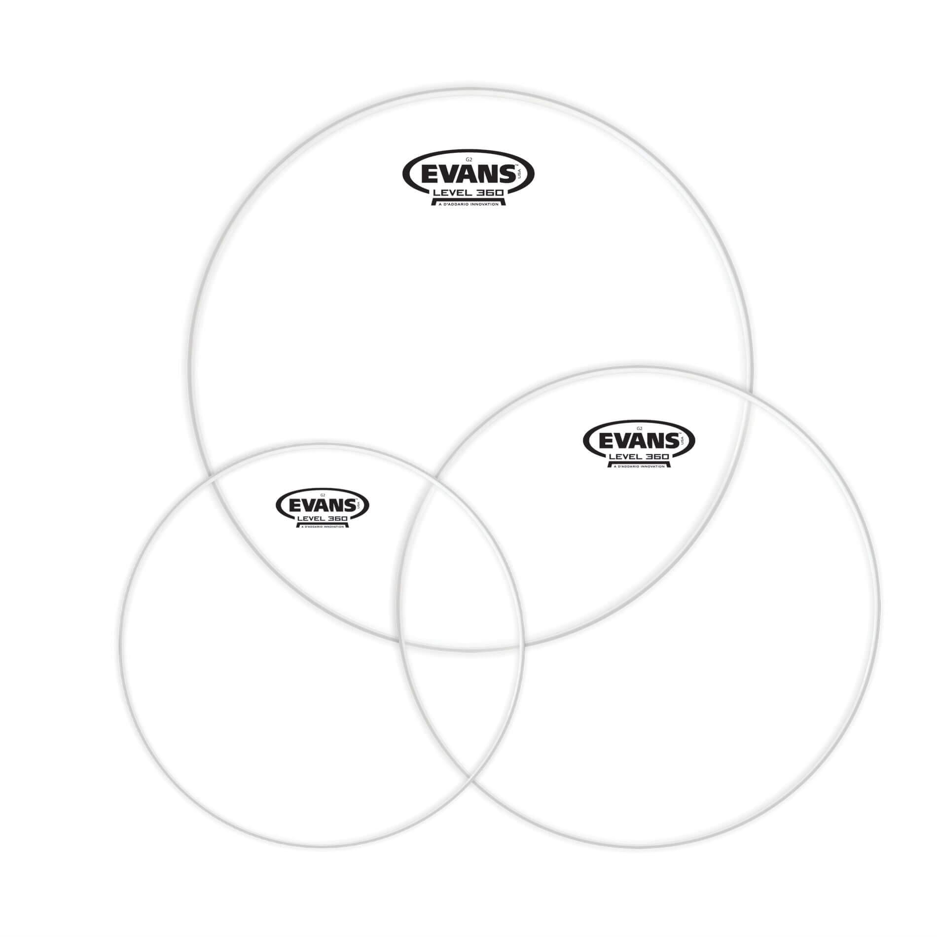 Evans ETPG2CLRF 10+12+14 G2 Tom Clear Fusion Deri Seti