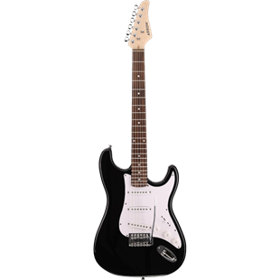 Arrow Tonecaster ST 111 Elektro Gitar Abyss Black Rosewood/White