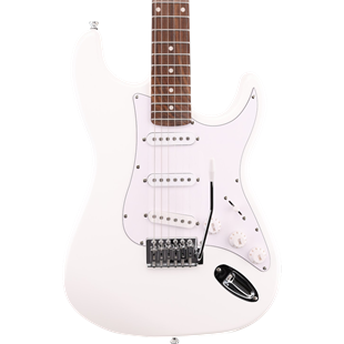 Arrow Tonecaster ST 111 Elektro Gitar Snow White Rosewood/White