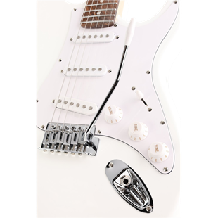 Arrow Tonecaster ST 111 Elektro Gitar Snow White Rosewood/White