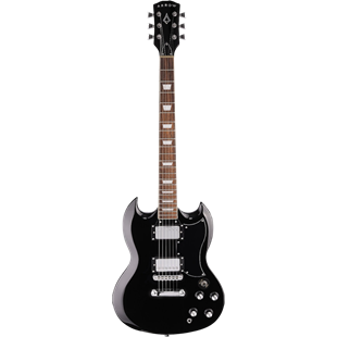 Arrow Twincut SG22 Elektro Gitar Abyss Black Rosewood/Black