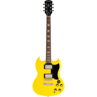 Arrow Twincut SG22 Elektro Gitar Banana Custard Rosewood/Black