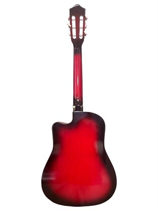 Banupo MG1RB Red Black Klasik Gitar Başlangıç Seti (Gitar + Kılıf + Akort Aleti + Gitar Standı + Askı)