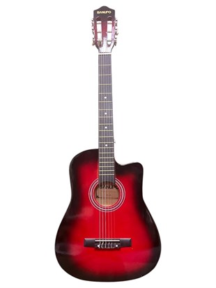 Banupo MG1RB Red Black Klasik Gitar Başlangıç Seti (Gitar + Kılıf + Akort Aleti + Gitar Standı + Askı)