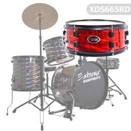 Extreme XDS665RD Bateri Davul Seti Metalik Kırmızı