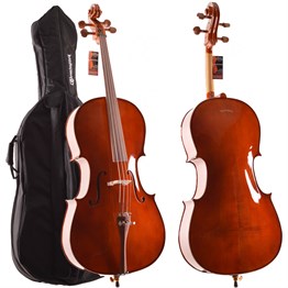 Çello (Viyolonsel) Tam Takım 4/4 Gül Aksamlı Parlak DCR44CRP1