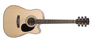 Cort AD880CENSW Elektro Akustik Gitar Çantalı Naturel Satin Ladin Kapak