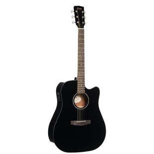Cort EARTH60CEBK Elektro Akustik Gitar Siyah Cutaway