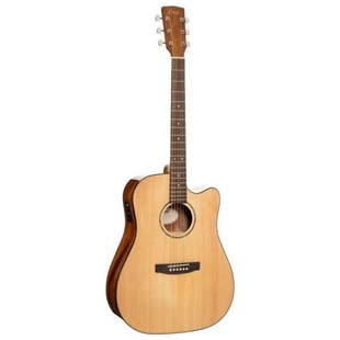 Cort EARTH60CENAT Elektro Akustik Gitar Naturel Cutaway