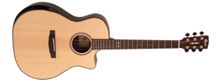 Cort GA-PF BEVEL NAT Elektro Akustik Gitar