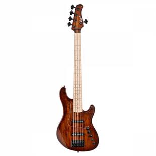 Cort GB-FUSION5ABB Bas Gitar 5 Telli Antique Brown Burst Kılıflı