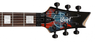 Cort KX5-FR-TF BK Desenli Siyah Elektro Gitar