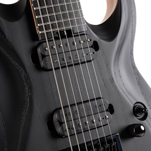 Cort KX707 EVERTUNE OPBKW Elektro Gitar 7 Telli Open Pore Black Çantalı