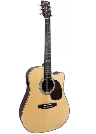 Cort MR500EOP Elektro Akustik Gitar Naturel Satin