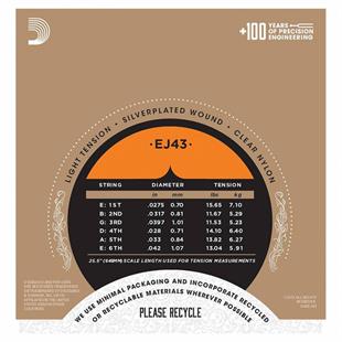Daddario EJ43 Klasik Gitar Teli 4/4