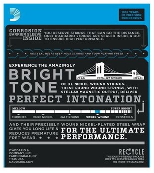 Daddario EXL110-B25 (25 Set) Elektro Gitar Tel Seti Xl 10-46 Nickel