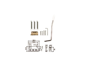 Dr. Parts EBR2CR Elektro Tremolo Köprü + Kol Seti (4 Vida) (Krom)