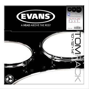 Evans ETP-ONX2-F 10+12+14 ONYX Tom Kumlu Siyah Fusion Deri Seti 