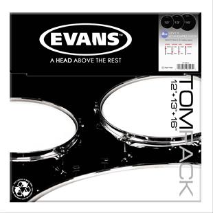 Evans ETP-ONX2-S 12+13+16 Onyx Tom Kumlu Siyah Standart Deri Seti 