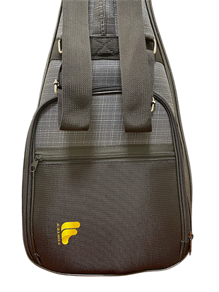 Fortex 450 Serisi Koyu Gri Kısa Sap Bağlama Kılıfı – 2 cm Pedli, Tay Tüyü İç Astar, Extra Koruma ve Ergonomik Askı