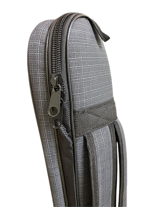 Fortex 450 Serisi Koyu Gri Kısa Sap Bağlama Kılıfı – 2 cm Pedli, Tay Tüyü İç Astar, Extra Koruma ve Ergonomik Askı