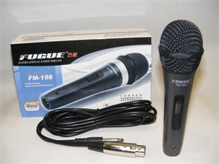 Fugue FM-198A Siyah Başlıklı Dinamik Tek Yönlü Kablolu Mikrofon