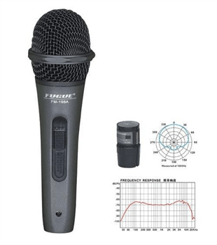Fugue FM-198A Siyah Başlıklı Dinamik Tek Yönlü Kablolu Mikrofon