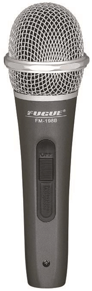 Fugue FM-198B Gümüş Başlıklı Dinamik Tek Yönlü Kablolu Mikrofon