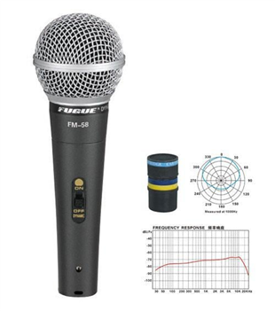 Fugue FM-58 600 Ohm Tek Yönlü Kablolu Dinamik Mikrofon