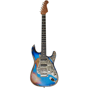 Paoletti Alfa Loft HSS Elektro Gitar 430 Heavy Deep Blue Nickel (Hardcase Dahil)
