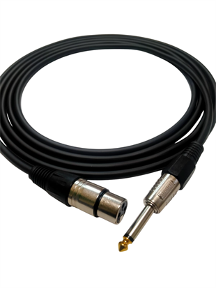 RHN R-CJXLRD15 6,3 mm Canon Mono Jak–XLR Dişi 1,5 Metre Enstrüman Kablosu