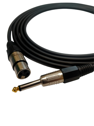 RHN R-CJXLRD3 6,3 mm Canon Mono Jak–XLR Dişi 3 Metre Enstrüman Kablosu