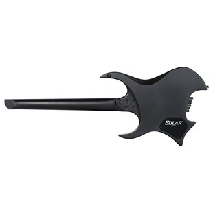 Solar H2.6C Headless Elektro Gitar Carbon Black (Gigbag Dahil)