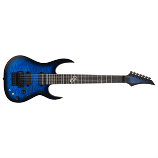 Solar SBR1.7FRQOB Sustainiac+ 7 Telli Elektro Gitar Quilted Ocean Blue Burst Gloss