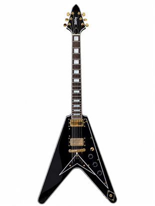 Soloking FV Custom Elektro Gitar Black Beauty Gold JESCAR (Gigbag Dahil)