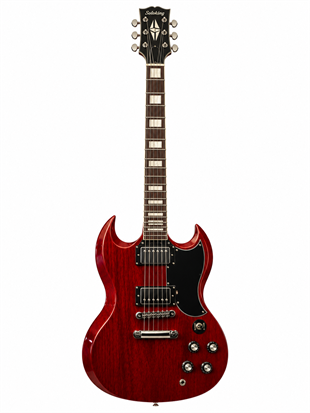 Soloking SG61 Elektro Gitar Transparent Red Cherry (Gigbag Dahil)
