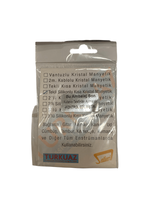 Turkuaz Tekli Silikonlu Kısa Kristal Manyetik