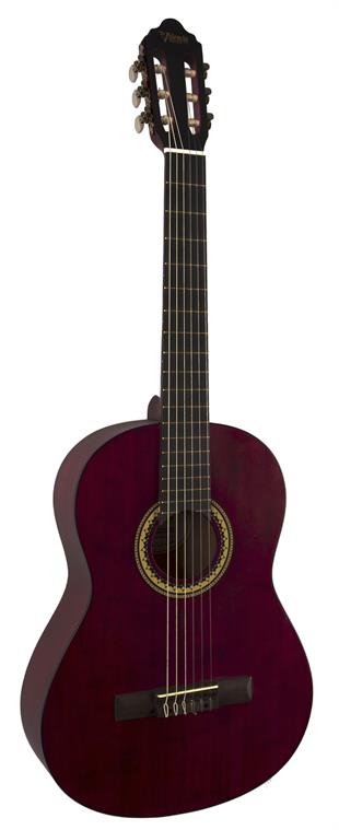 Valencia VC204TWR Klasik Gitar 4/4 Şeffaf Şarap Kırmızısı Mat