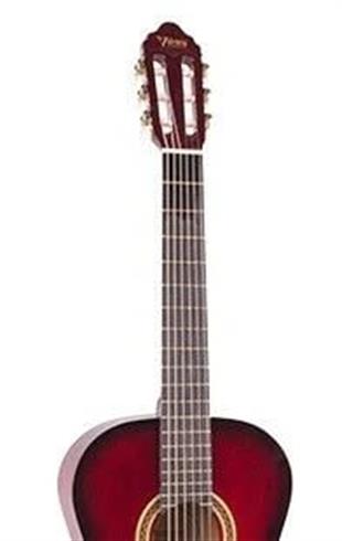 Valencia VC102TRDS Klasik Gitar Sap Çelikli 1/2 Kırmızı Sunburst