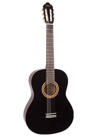 Valencia VC104TBK Klasik Gitar 4/4 Siyah Sap Çelikli