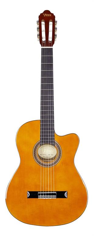 Valencia VC104TC Klasik Gitar 4/4 Natural Cutaway Sap Çelikli