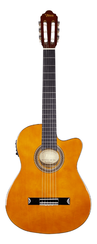 Valencia VC104TCE Elektro Klasik Gitar 4/4 Sap Çelikli Naturel