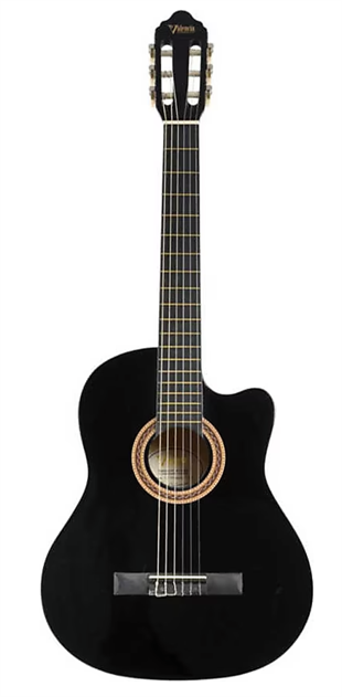 Valencia VC104TCEBK Elektro Klasik Gitar 4/4 Siyah Sap Çelikli