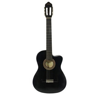 Valencia VC104TCVTBK Elektro Klasik Gitar 4/4 Siyah Sap Çelikli