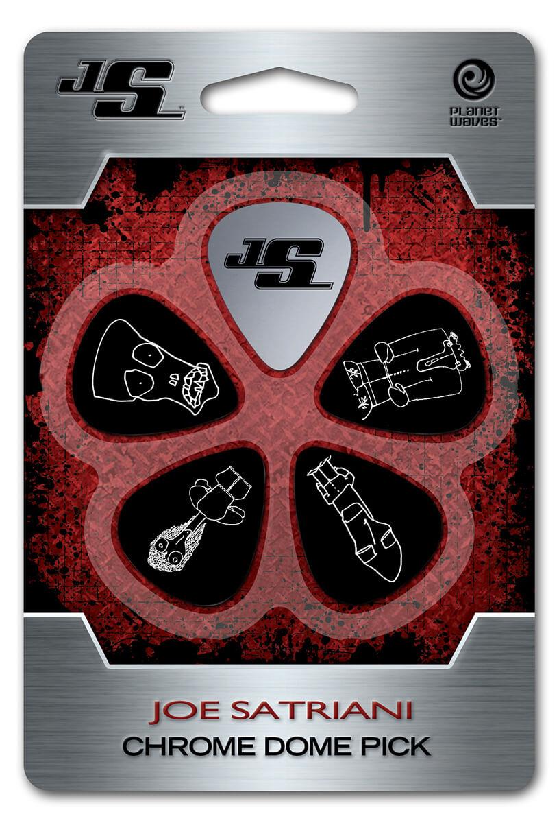 Planet Waves JSCD01 Joe Satriani Chrome Dome Pick Pena 5'li Paket