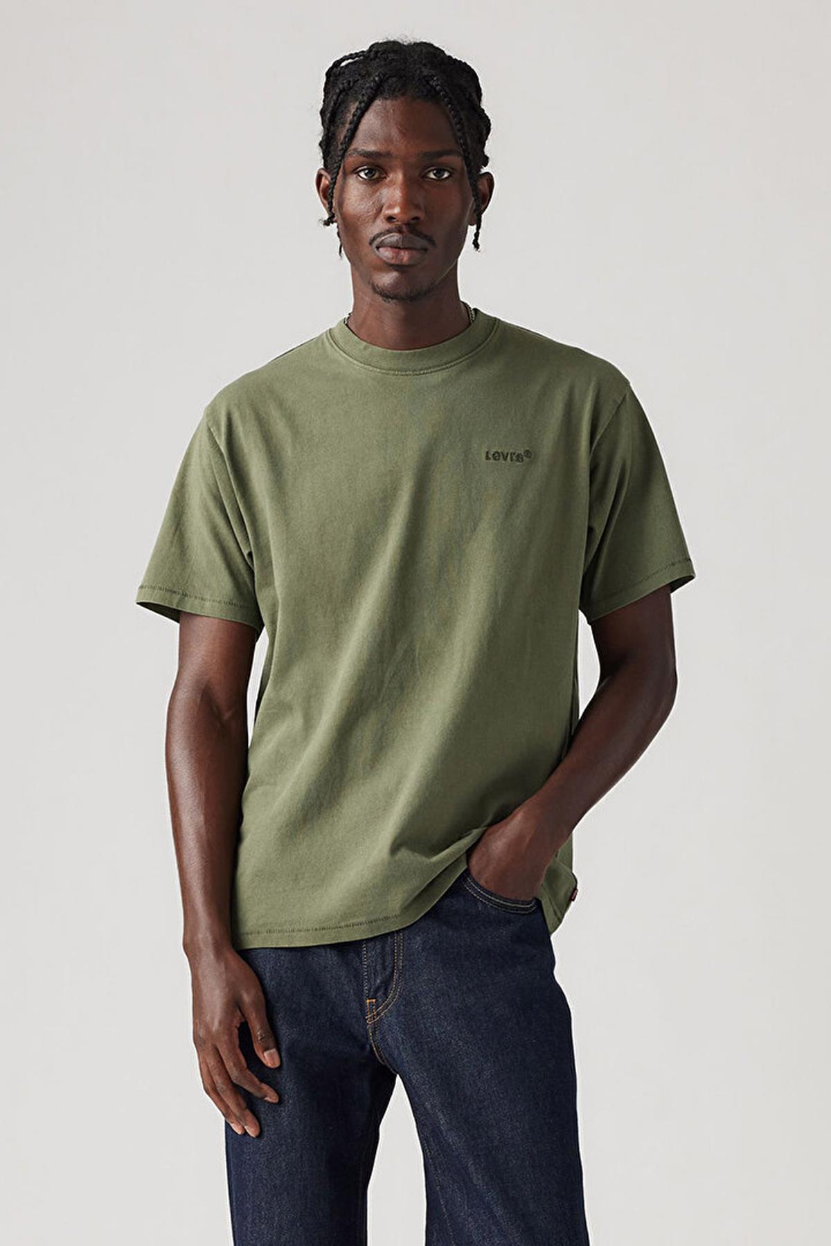 Erkek Relaxed Fit Red Tab Vintage Yeşil T-shirt - A0637-0046 - Levi's - A0637-0046